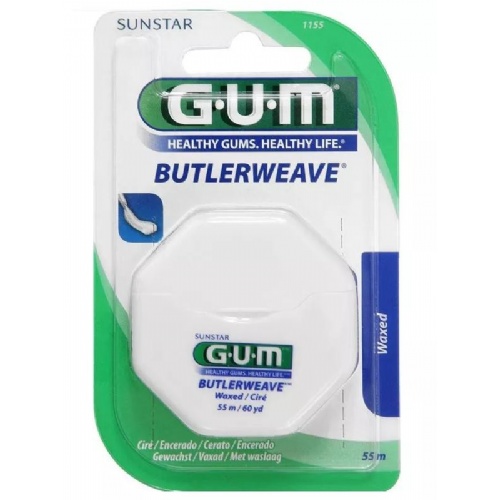Gum-1155 - seda dental con cera (54.8 m)