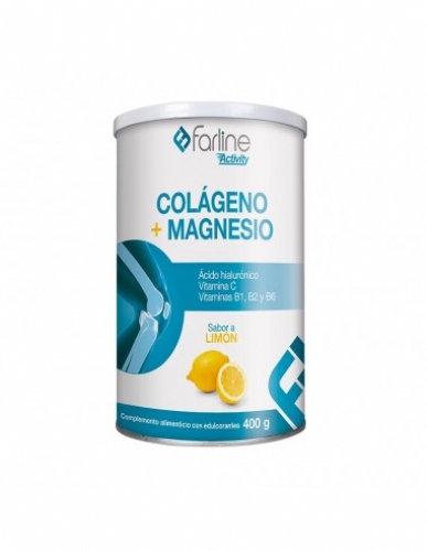 Farline activity colageno + magnesio (1 envase 400 g sabor limon)
