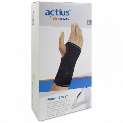 Muñequera semirrigida ferula palmar dorsal - actius by orliman manu easy fast lacing ref. ace505i (t