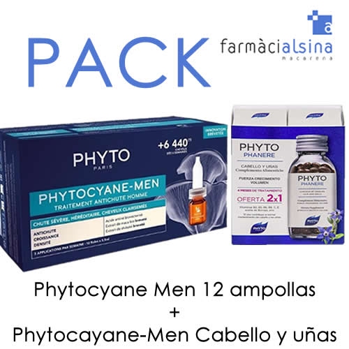 Pack phytocyane men 12 amp + phyto phane 240 cap