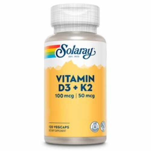 Vitamina d3+k2 solaray 120 cápsulas
