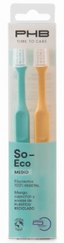 Cepillo dental adulto - phb time to care so eco (2 unidades medio duplo)