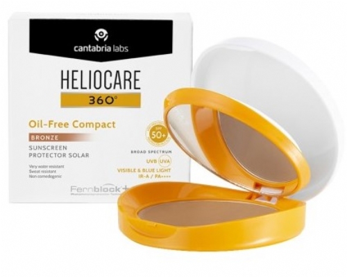 Heliocare 360º spf 50+ oil-free compact protector solar  1 envase 10 g color bronze