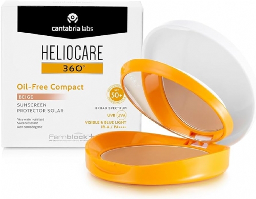 Heliocare 360º spf 50+ oil-free compact protector solar  1 envase 10 g color beige