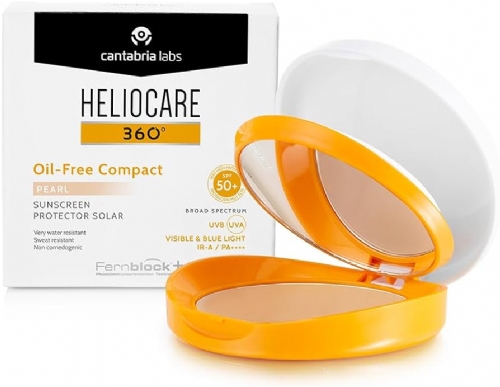 Heliocare 360º spf 50+ oil-free compact protector solar (1 envase 10 g color pearl)