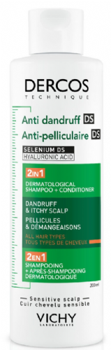 Dercos champu anticaspa 2 en 1 (1 envase 200 ml)