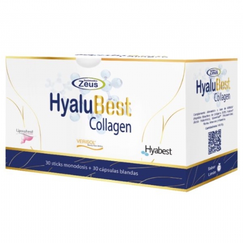 Hyalubest collagen zeus 30 cápsulas 30 sticks + MUESTRAS GRATIS