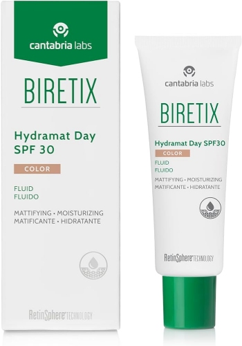 Biretix hydramat day spf 30 fluido con color  1 envase 50 ml