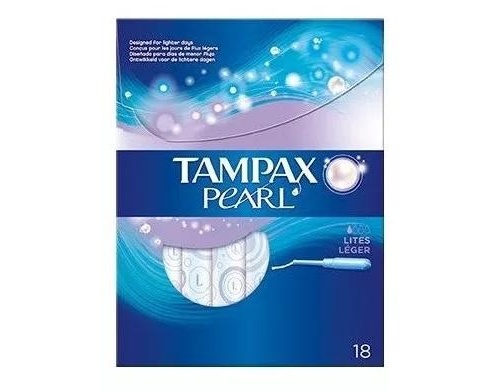 Tampax pearl tampon 100%algodon (lites 18 u)