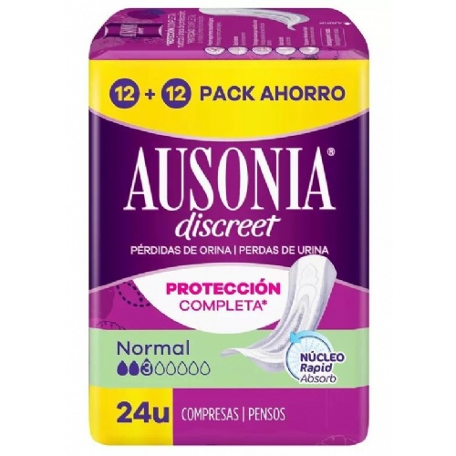 Absorb inc orina muy ligera - ausonia discreet (normal 24 u)