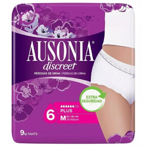 Absorb inc orina muy ligera - ausonia discreet (pants m 9 u)