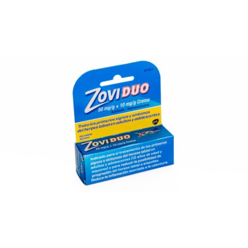 ZOVIDUO 50 mg/g + 10 mg/g CREMA , 1 tubo de 2 g