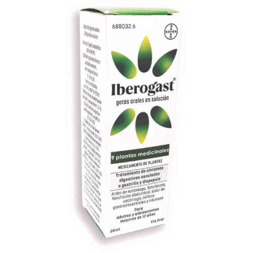 IBEROGAST GOTAS ORALES EN SOLUCION, 1 frasco de 20 ml