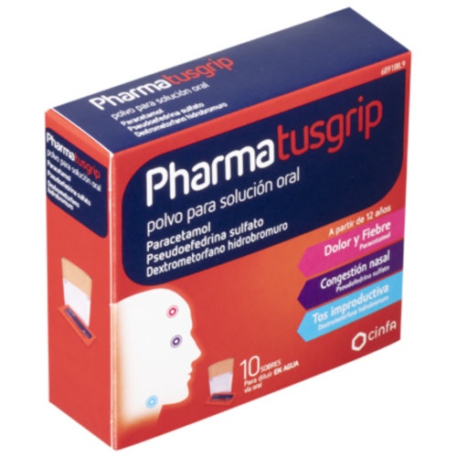 PHARMATUSGRIP POLVO PARA SOLUCION ORAL , 10 sobres