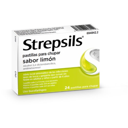 STREPSILS pastillas para chupar sabor limon, 24 pastillas