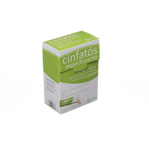 CINFATOS EXPECTORANTE   10 mg + 100 mg solución oral en sobres, 18 sobres