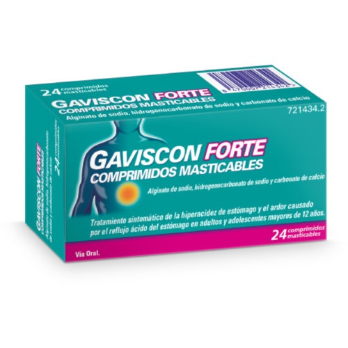 GAVISCON FORTE COMPRIMIDOS MASTICABLES , 48 comprimidos