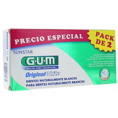 Gum original white pasta dental  2 tubos 75 ml