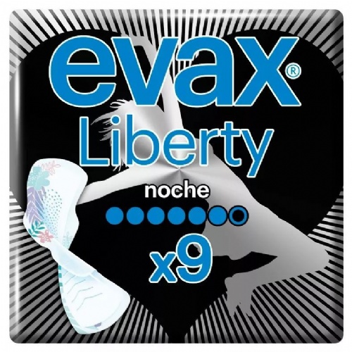 Compresas higienicas femeninas - evax liberty (noche con alas 10 compresas)