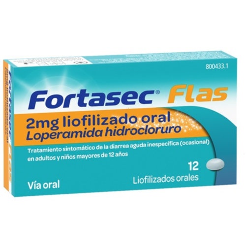 FORTASEC FLAS 2 mg LIOFILIZADO ORAL , 12 liofilizados