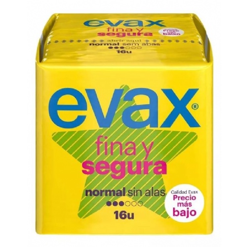 Compresas higienicas femeninas - evax fina y segura (normal 16 compresas)