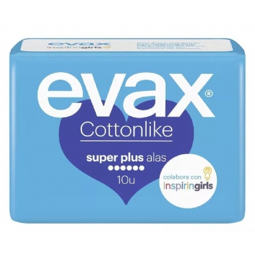 Compresas higienicas femeninas - evax cottonlike (superplus 10 compresas)