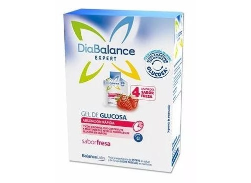 Diabalance expert gel glucosa absorcion rapida (4 sobres sabor fresa)