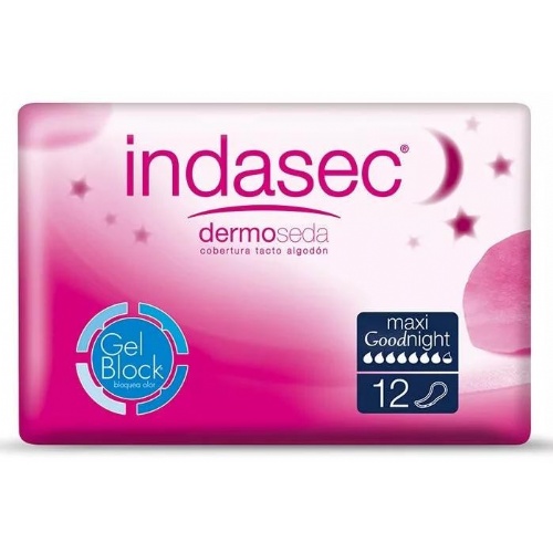 Indasec maxi compresa perdidas leves (goodnight 12 absorb)