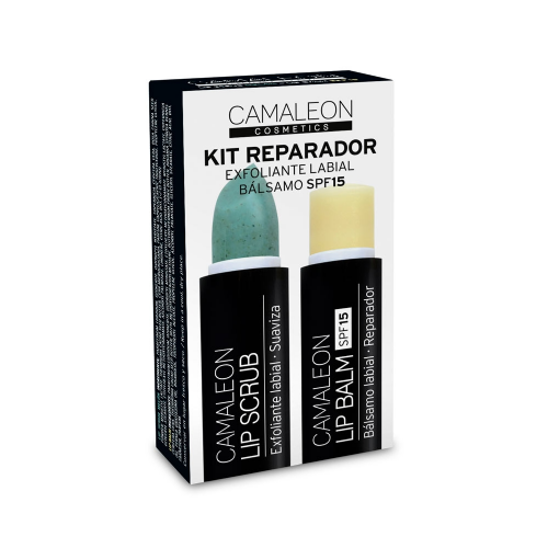 Kit reparador camaleon lip scrub lipbalm (1 envase 4 g melon)
