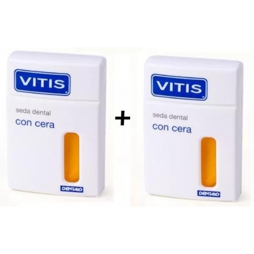 Vitis seda dental con cera (50 m 2 u duplo)