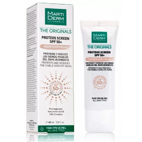 Martiderm proteos screen spf50+ fluid cream (color 40 ml)