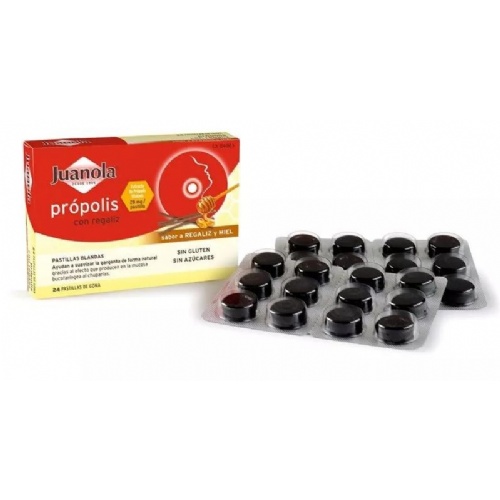 Juanola propolis pastillas regaliz y miel (24 pastillas)