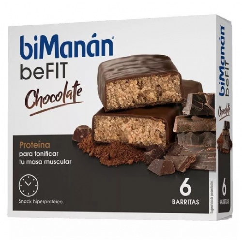 Bimanan befit proteina barritas (6 barritas 27 g sabor chocolate)