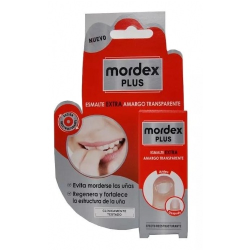 Mordex plus esmalte amargo transparente (1 envase 9 ml con pincel)