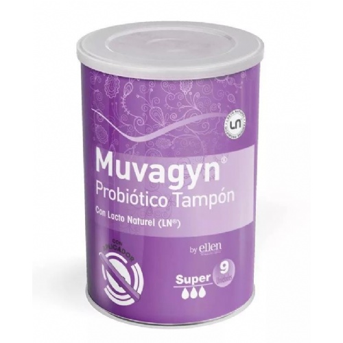 Muvagyn probiotico tampon vaginal (super c/ aplicador 9 tampones)
