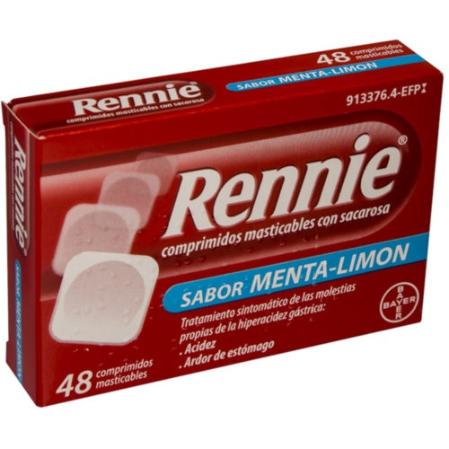 RENNIE 680 MG/80 MG COMPRIMIDOS MASTICABLES CON SACAROSA , 48 comprimidos