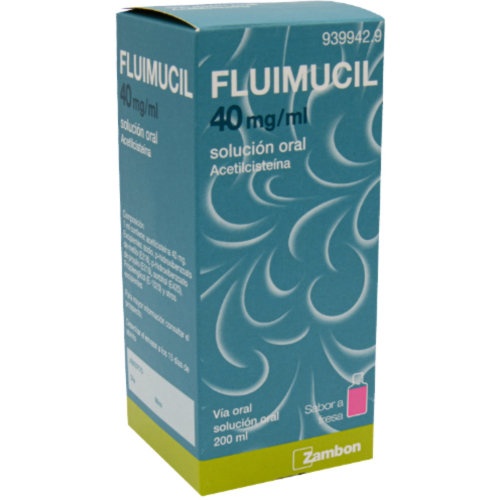 FLUIMUCIL 40mg/ml SOLUCION ORAL , 1 frasco de 200 ml
