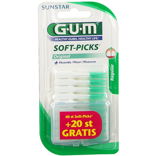 Soft picks filamentos de goma - gum 632 m40 (regular 40 u)