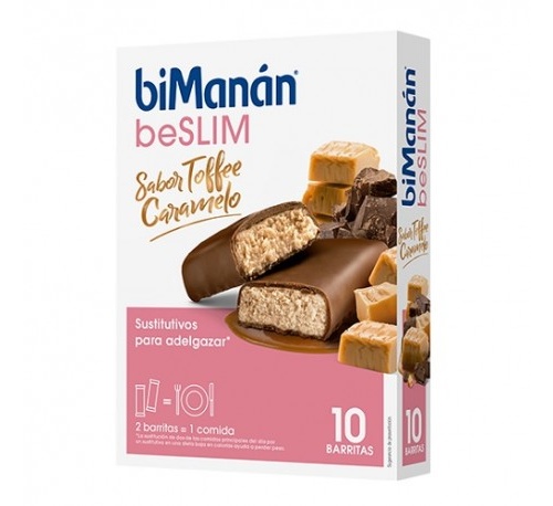 Bimanan beslim sustitutivo barritas (toffee caramelo 310 g 10 u x 31 g)