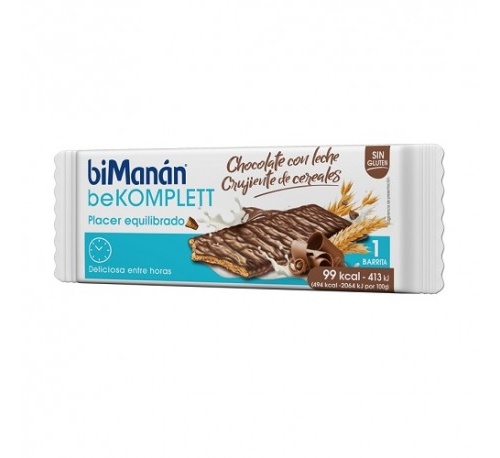 Bimanan bekomplett snack barrita cereales (chocolate con leche 20 u x 20 g)