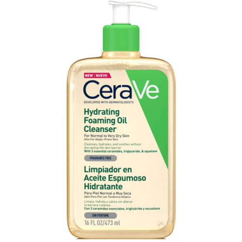 Cerave limpiador aceite espumoso hidratante (1 envase 473 ml)