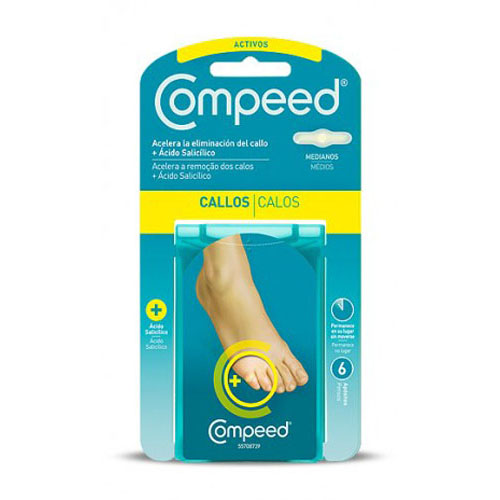 Compeed callos activos - hidrocoloide (6 apositos medianos)