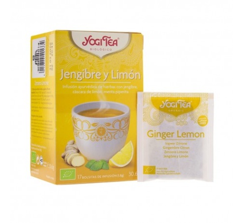 Yogi tea jengibre y limon 17 bolsitas