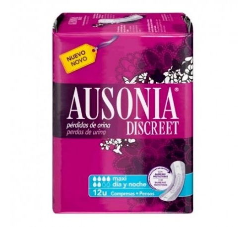 Ausonia discreet maxi day & night (maxi 12 u)
