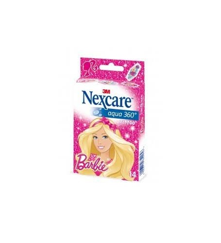 3m nexcare agua 360º - aposito adhesivo (tatoo barbie 27 x 57 mm 14 u)