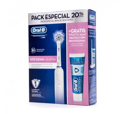 Cepillo dental electrico recargable - oral-b dientes sensibles pro800 sensitive clean