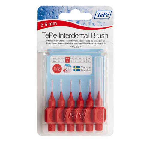 Cepillo interdental tepe 0.5 mm rojo