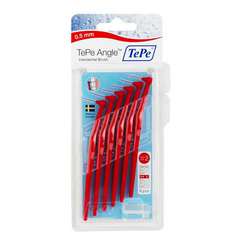 Cepillo interdental tepe angle 0.5 mm rojo
