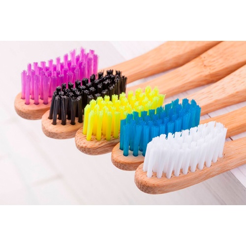 Cepillo dental bambu rosa medium