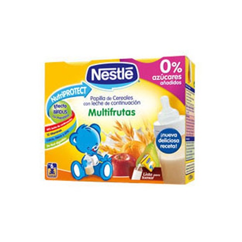 Nestle papilla multifrutas lista para tomar (2 envases 250 ml)